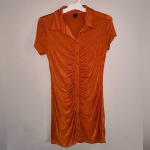 Wild Fable Medium Orange Dress with Collar